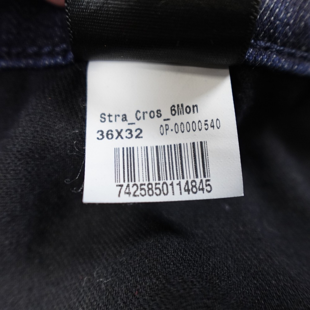 Mott and Bow Straight Crosby Jeans Mens 36 Blue Denim Stretch Dark Wash Pants - Picture 12 of 16